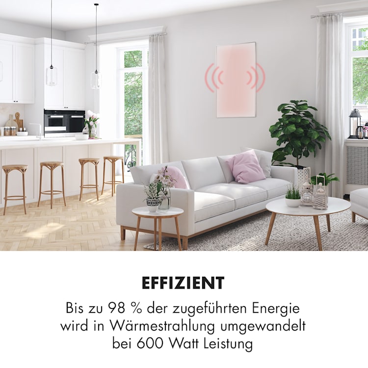 Wonderwall Air 60 Infrarotheizung 101x60cm 600W Wandinstallation Fernbedienung 101 x 60 cm