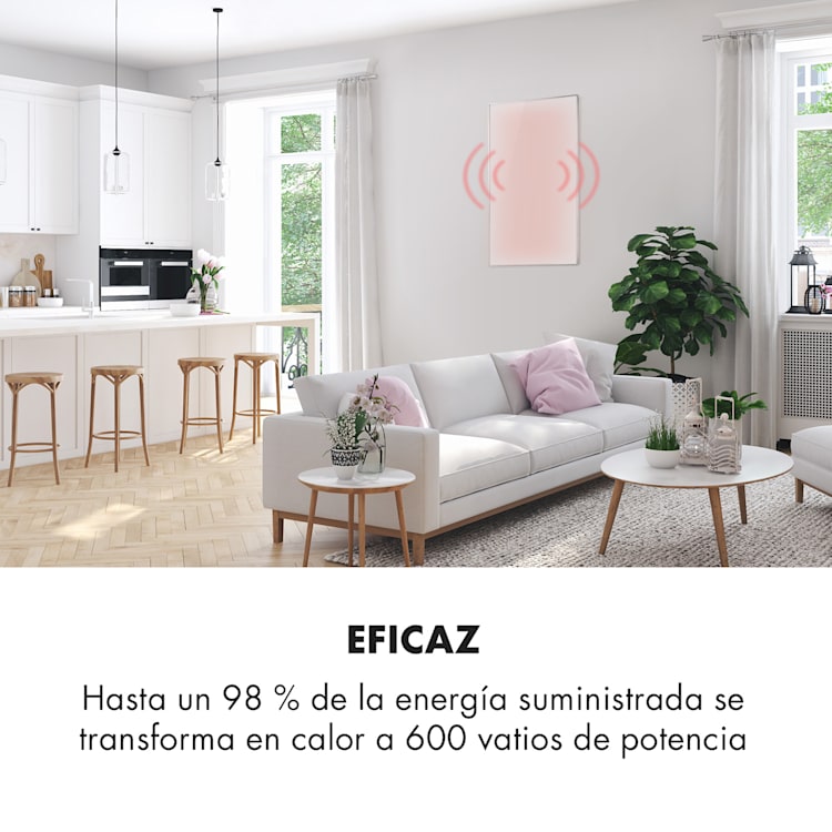 Wonderwall Air 60 calefactor de infrarrojos 101x60cm 600W instalación en la pared mando a distancia 101 x 60 cm