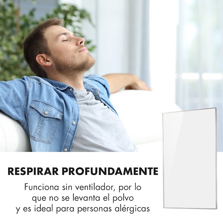 Wonderwall Air 60 calefactor de infrarrojos 101x60cm 600W instalación en la pared mando a distancia 101 x 60 cm