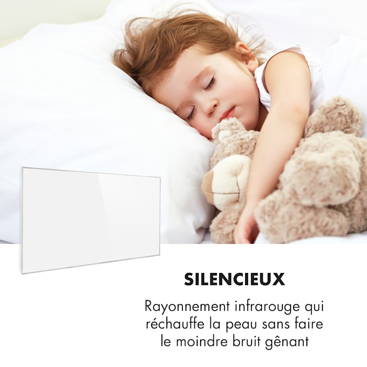 Wonderwall Air 60 radiateur infrarouge 101 x 60 cm 600 W Installation murale Télécommande 101 x 60 cm