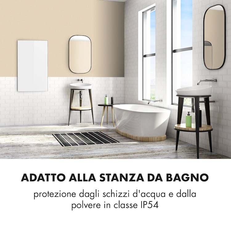 Wonderwall Air 60 - Pannello riscaldante a infrarossi, 101 x 60 cm, 600W, installazione a parete, telecomando 101 x 60 cm