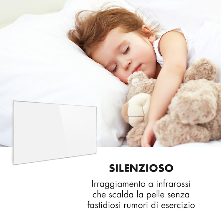Wonderwall Air 60 - Pannello riscaldante a infrarossi, 101 x 60 cm, 600W, installazione a parete, telecomando 101 x 60 cm
