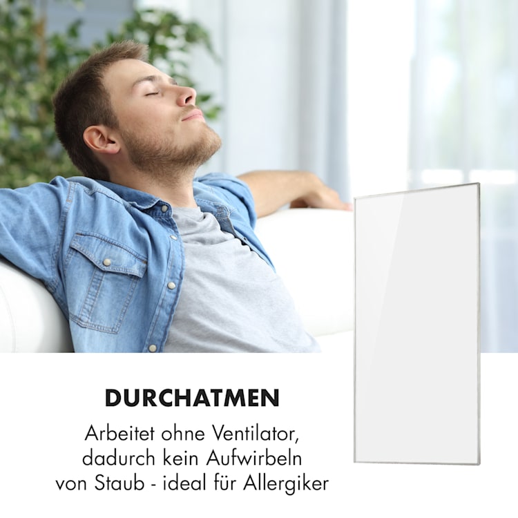 Wonderwall Air 72 Infrarotheizung 120x60cm 720W Wandinstallation Fernbedienung 120 x 60 cm