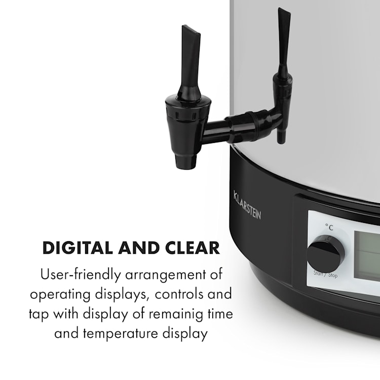 KonfiStar 40 Digital Panela Elétrica C/ Dispensador de Bebidas 40L 2500 Watts 100°C 180min 40 L