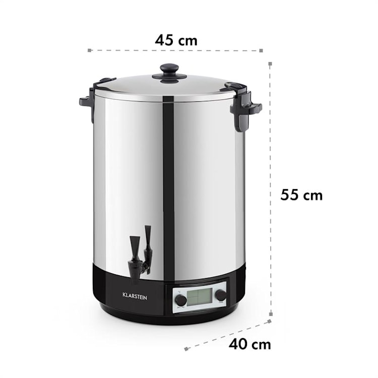KonfiStar 40 Digital Panela Elétrica C/ Dispensador de Bebidas 40L 2500 Watts 100°C 180min 40 L