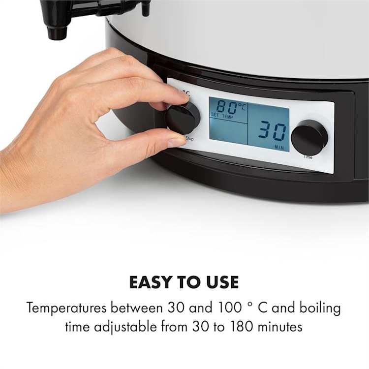 KonfiStar 60 Digital weckautomaat drankendispenser 60L 2500 Watt 100°C 180 min.