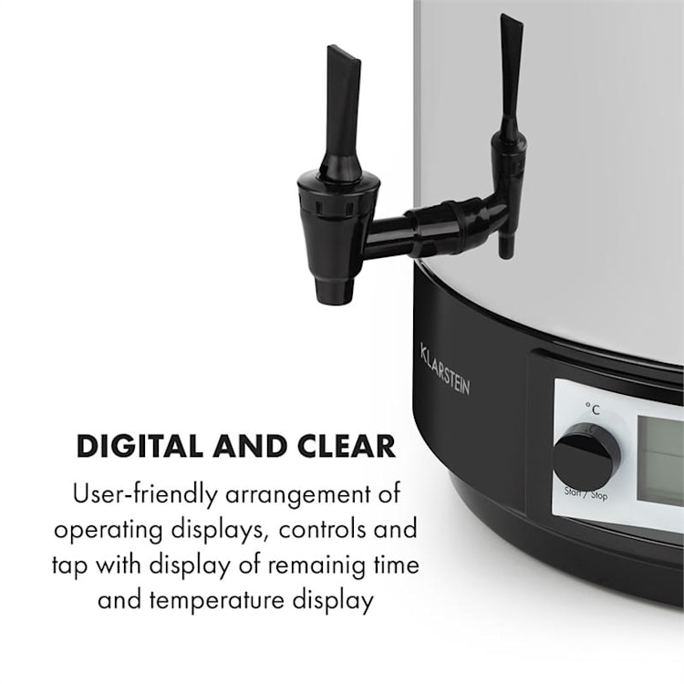 KonfiStar 60 Digital weckautomaat drankendispenser 60L 2500 Watt 100°C 180 min.