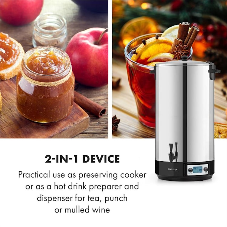 KonfiStar 60 Digital weckautomaat drankendispenser 60L 2500 Watt 100°C 180 min.