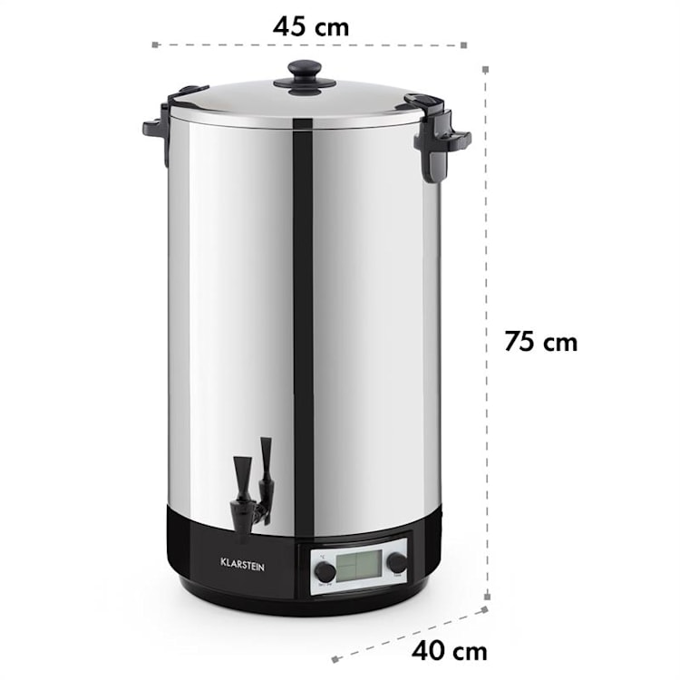 KonfiStar 60 Digital weckautomaat drankendispenser 60L 2500 Watt 100°C 180 min.