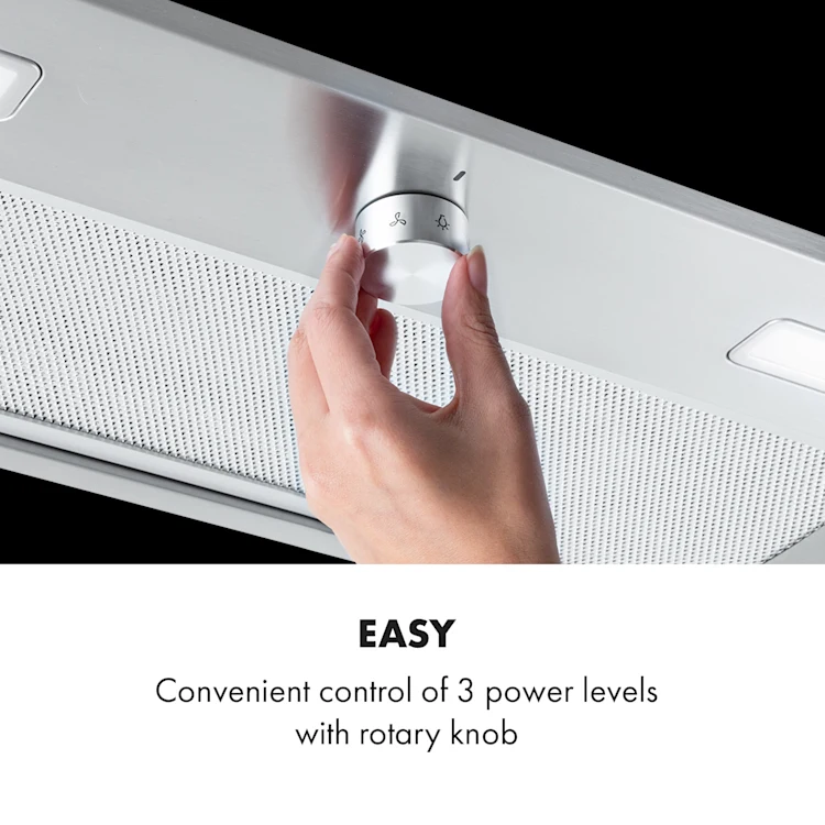 Simplica Extractor Hood Recessed 70cm Exhaust Air: 400 m³ / h LED Stainless Steel 70 cm