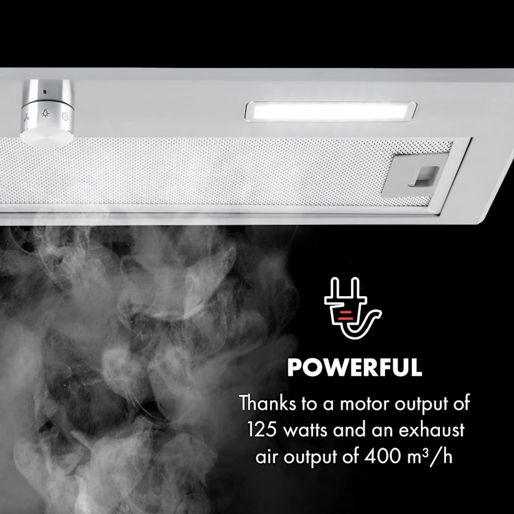 Simplica Extractor Hood Recessed 70cm Exhaust Air: 400 m³ / h LED Stainless Steel 70 cm