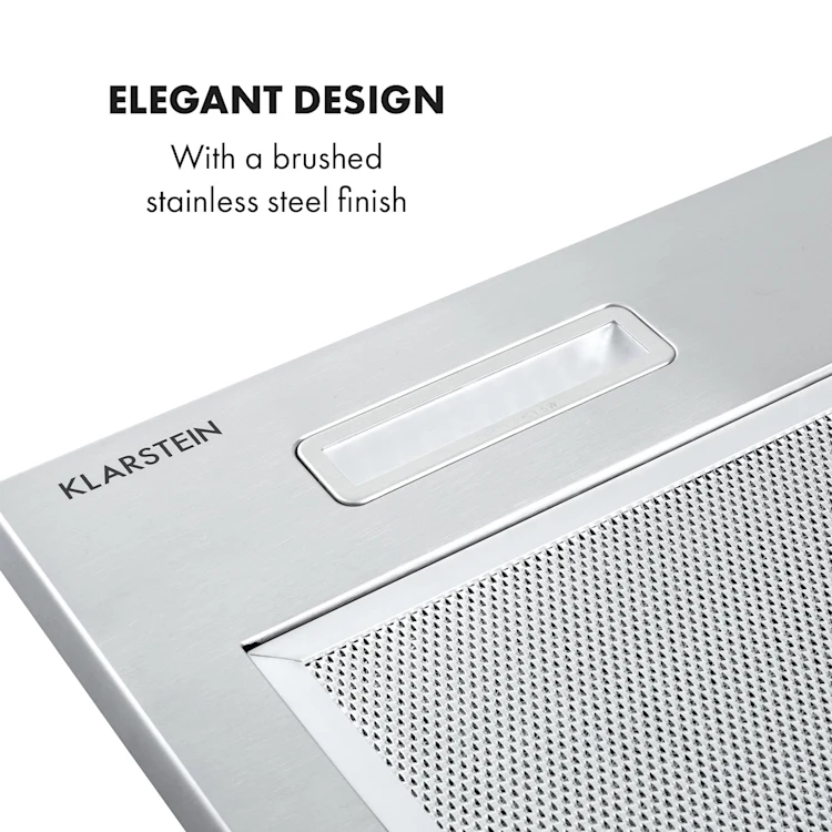 Simplica Extractor Hood Recessed 70cm Exhaust Air: 400 m³ / h LED Stainless Steel 70 cm
