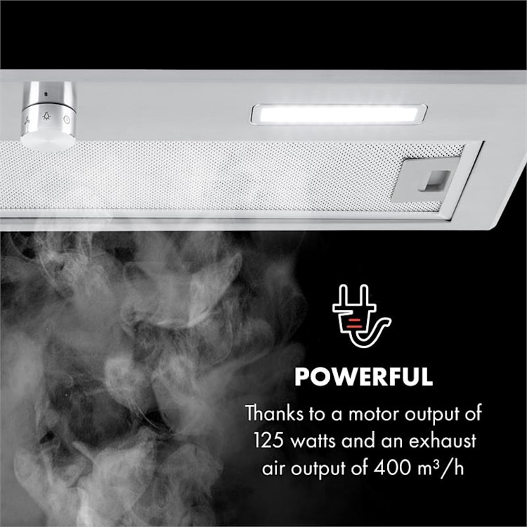 Simplica Dunstabzugshaube Einbau 70cm Abluft: 400 m³/h LED Edelstahl 70 cm