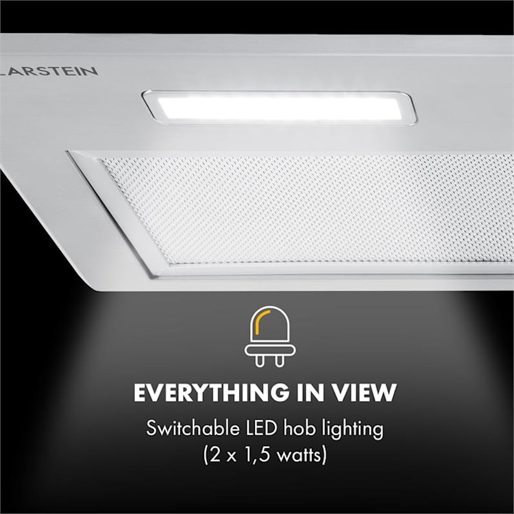Simplica Dunstabzugshaube Einbau 70cm Abluft: 400 m³/h LED Edelstahl 70 cm