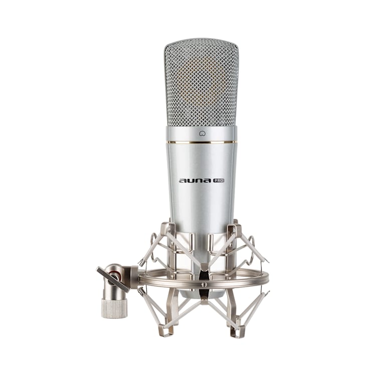 MIC-920 USB microfono a condensatore USB uscita cuffie Plug & Play argento Argento