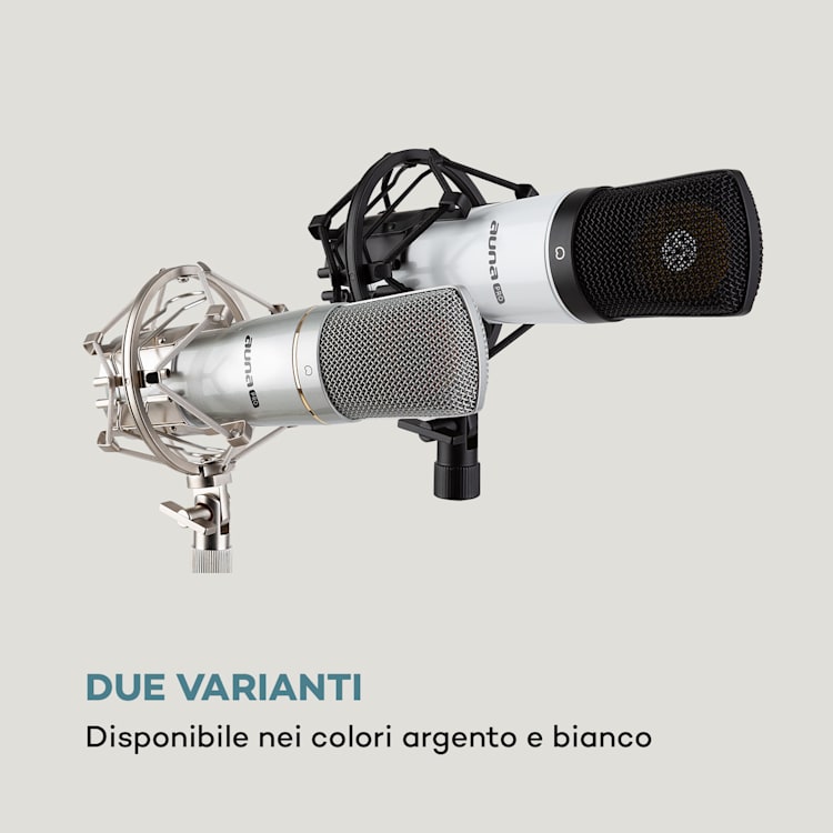 MIC-920 USB microfono a condensatore USB uscita cuffie Plug & Play bianco Bianco