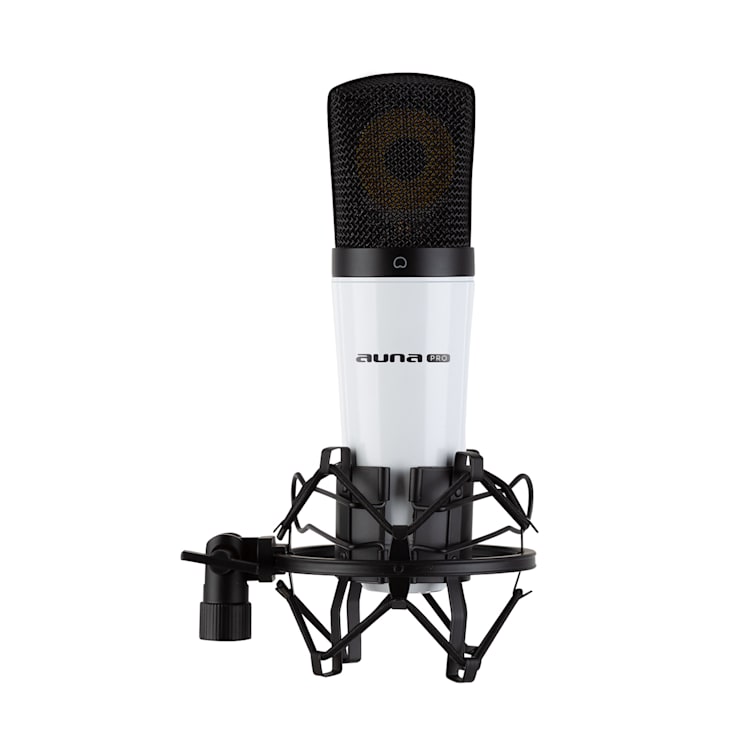 MIC-920 USB microfono a condensatore USB uscita cuffie Plug & Play bianco Bianco