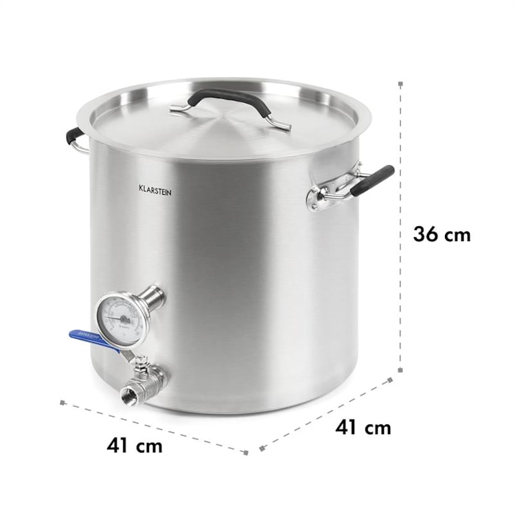 Brauheld Pur 25, sörfőző üst, 25 l, fűtőtest nélkül, rozsdamentes acél 25 Ltr