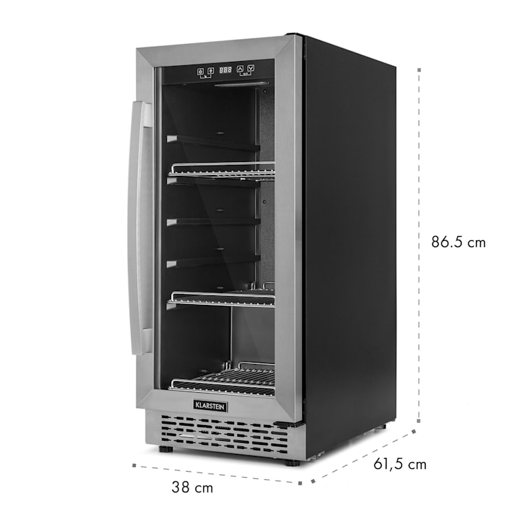 Beerlager 86 Getränkekühlschrank 86l 33 Fl. Glastür Touch-Bedienfeld Edelstahl 86 Ltr