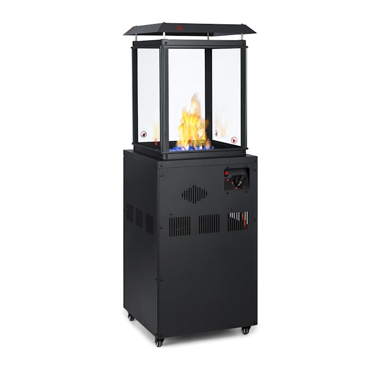 Flagranti Gasheizstrahler 8kW Gasflasche bis 11kg Edelstahl schwarz