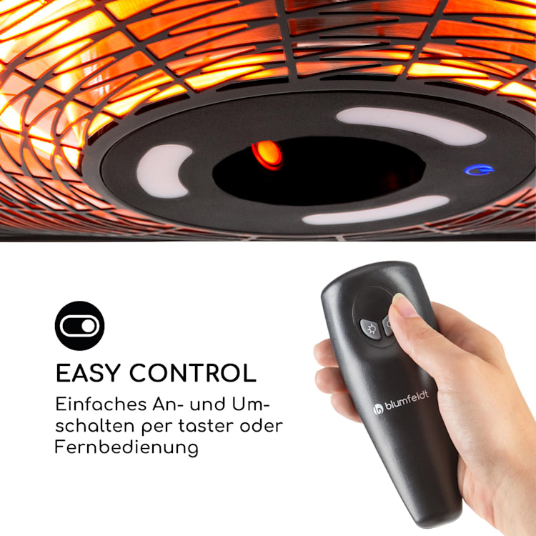 Heat Square Slim Infrarot-Heizstrahler 2000W IR ComfortHeat IP45 LED