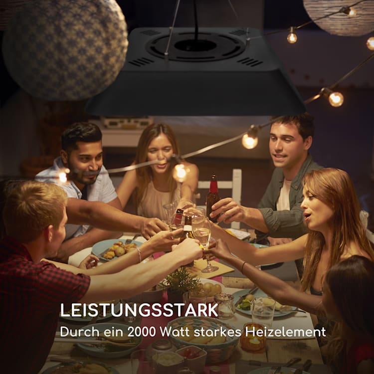 Heat Square Slim Infrarot-Heizstrahler 2000W IR ComfortHeat IP45 LED