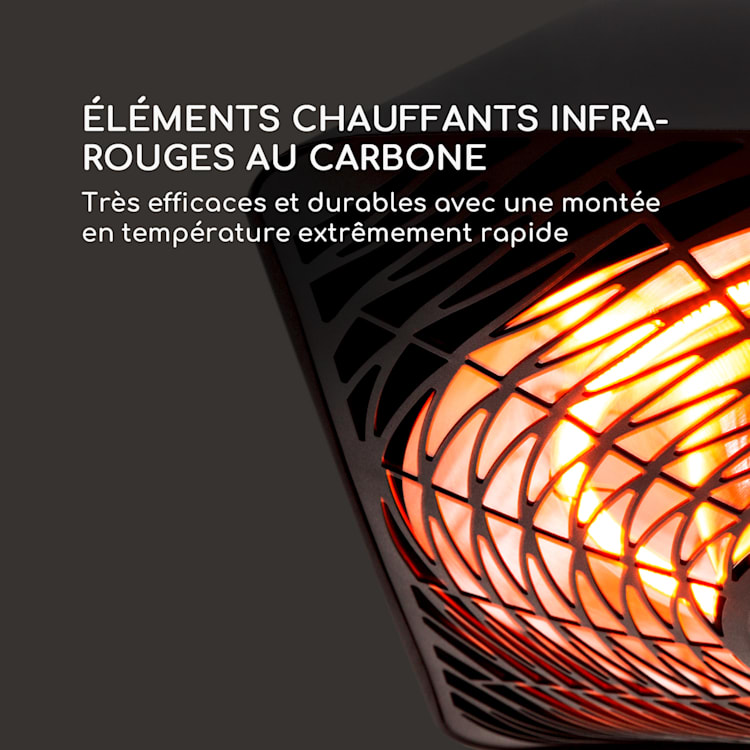 Heat Square Slim radiateur à infrarouge 2000 W IR ComfortHeat IP45 LED