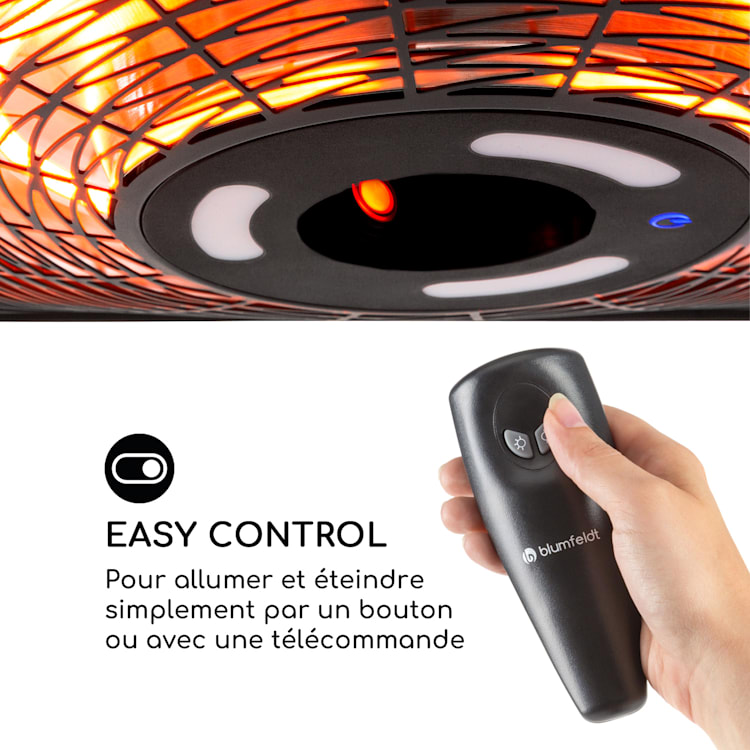 Heat Square Slim radiateur à infrarouge 2000 W IR ComfortHeat IP45 LED