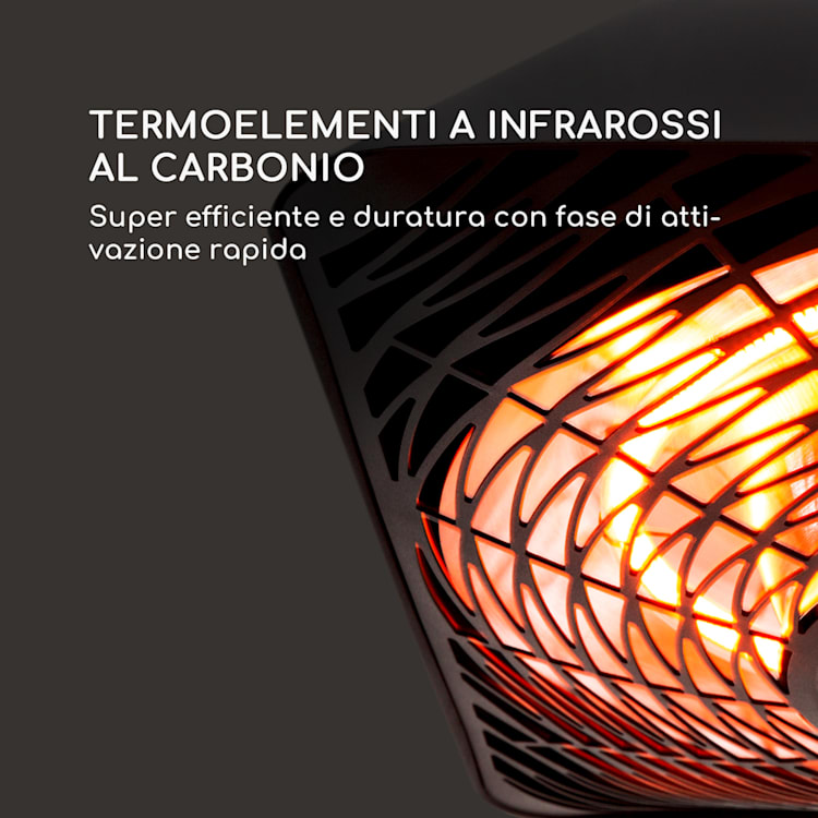 Heat Square Slim Radiatore di Calore 2000W IR ComfortHeat IP24 LED