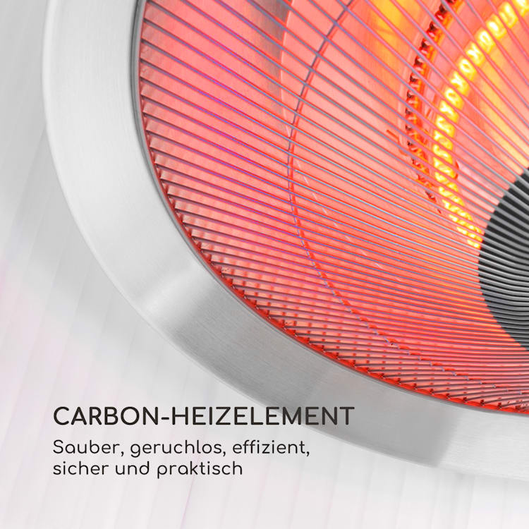 Venice Heat Terrassenheizstrahler 800/1000/1800W Fernbedienung weiß Weiß