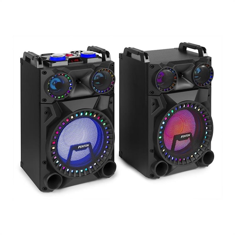 VS12 actieve luidsprekerset 1200 Watt 12” sub BT USB SD LED 1200 W