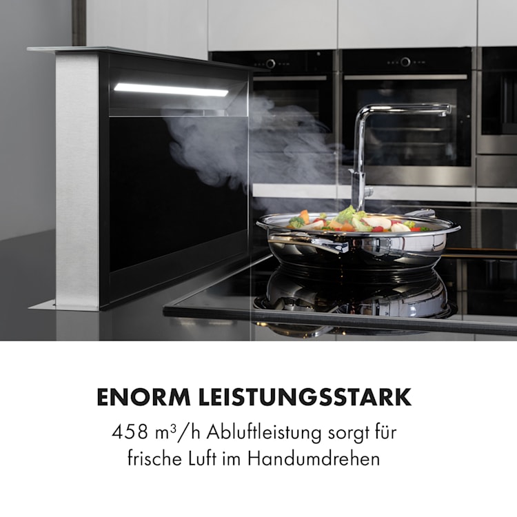 Royal Flush Eco Dunstabzugshaube 90 cm 576 m³/h A+ 90 cm | Schwarz