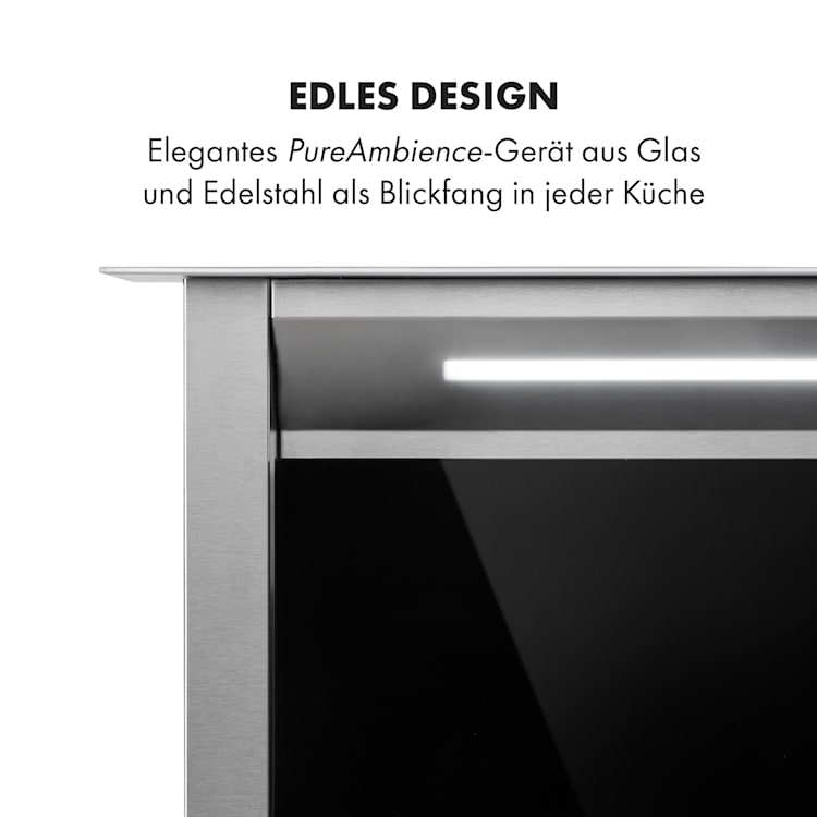 Royal Flush Eco Dunstabzugshaube 90 cm 576 m³/h A+ 90 cm | Schwarz