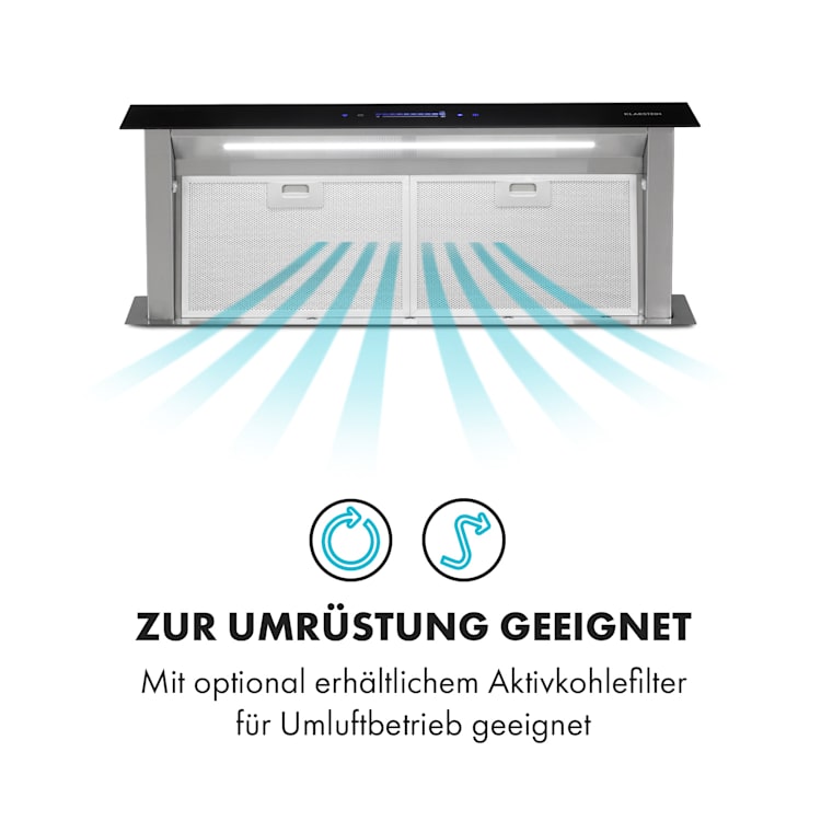 Royal Flush Eco Dunstabzugshaube 90 cm 576 m³/h A+ 90 cm | Schwarz