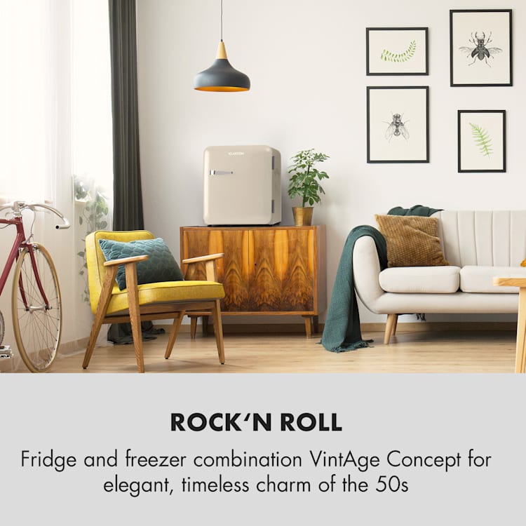 Audrey Mini Retro Fridge 48l 2 Levels