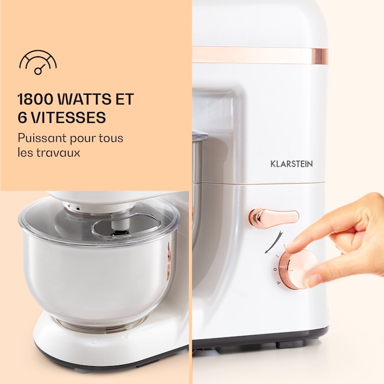 Bella Elegance keukenmachine 2000 W / 5,2 liter rvs zonder BPA Wit