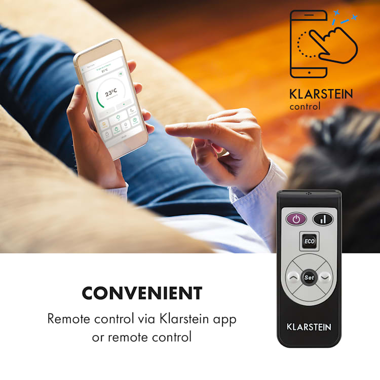 Bornholm Smart radiateur à convection 200 W WiFi Écran LED Minuterie IP24