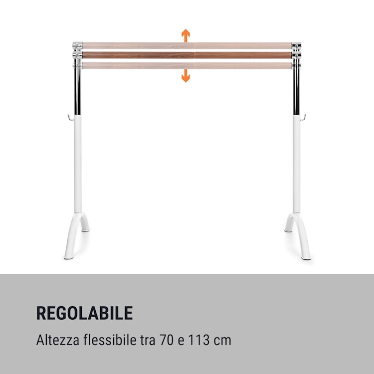 Bar Lerina Sbarra da Danza, Posizionamento Libero, 110x113 cm 38mmØ bianco Bianco