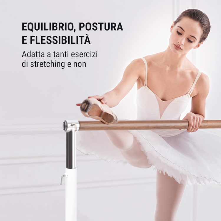 Bar Lerina Sbarra da Danza, Posizionamento Libero, 110x113 cm 38mmØ bianco Bianco