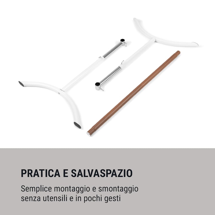 Bar Lerina Sbarra da Danza, Posizionamento Libero, 110x113 cm 38mmØ bianco Bianco