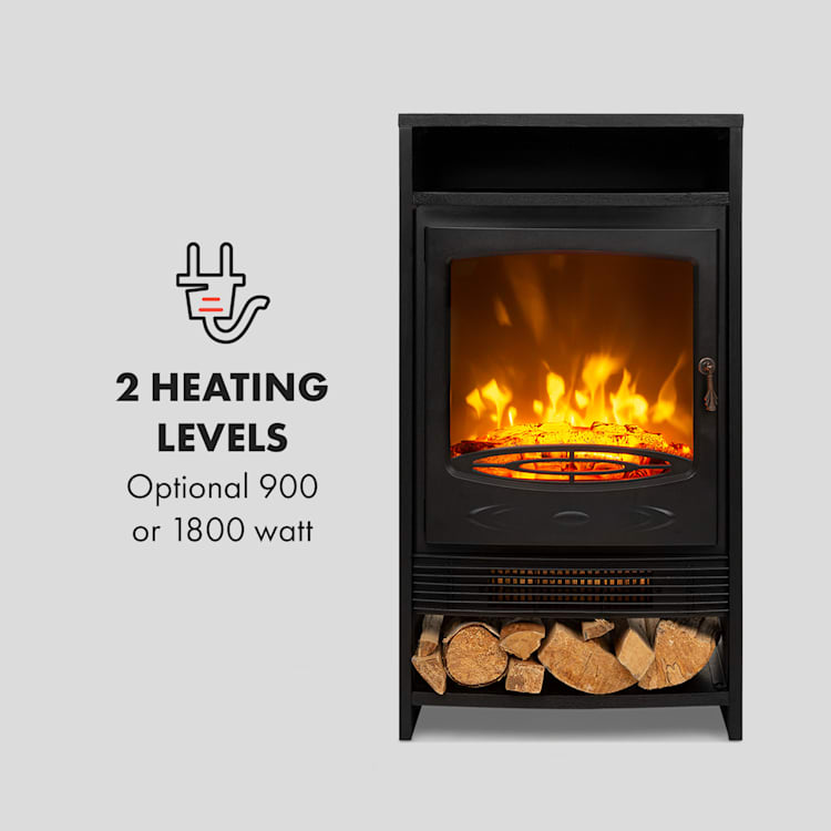 Bergamo Cheminée électrique 900/1800W thermostat aspect bois