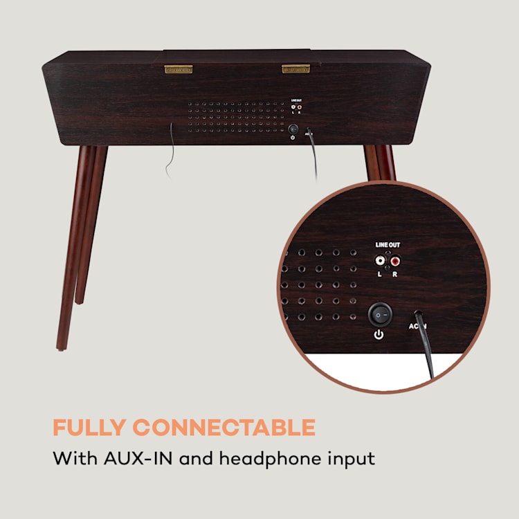 Belle Epoque 1912, gramofon retro, CD, BT, USB, DAB +/FM, brązowy
