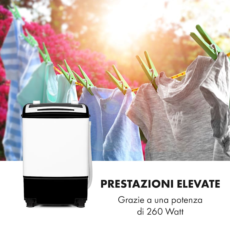 Bubble Boost lavatrice 260 W 3 kg timer 0-10 min. nero