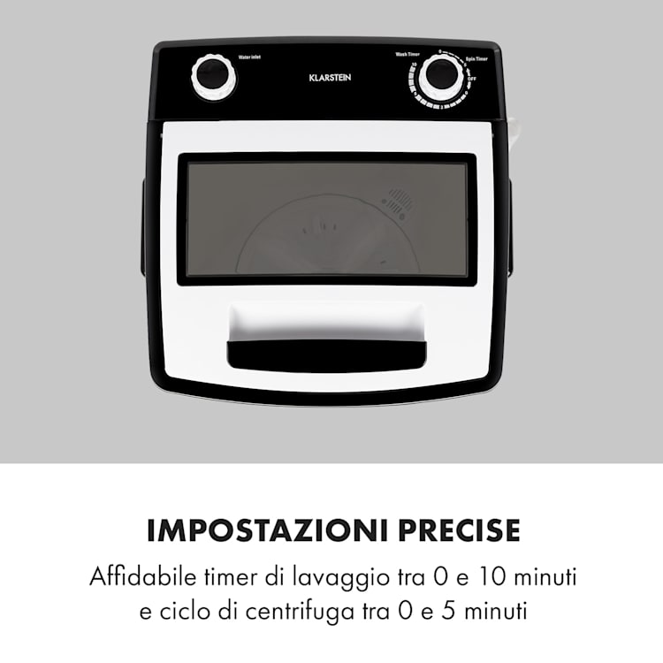 Bubble Boost lavatrice 260 W 3 kg timer 0-10 min. nero