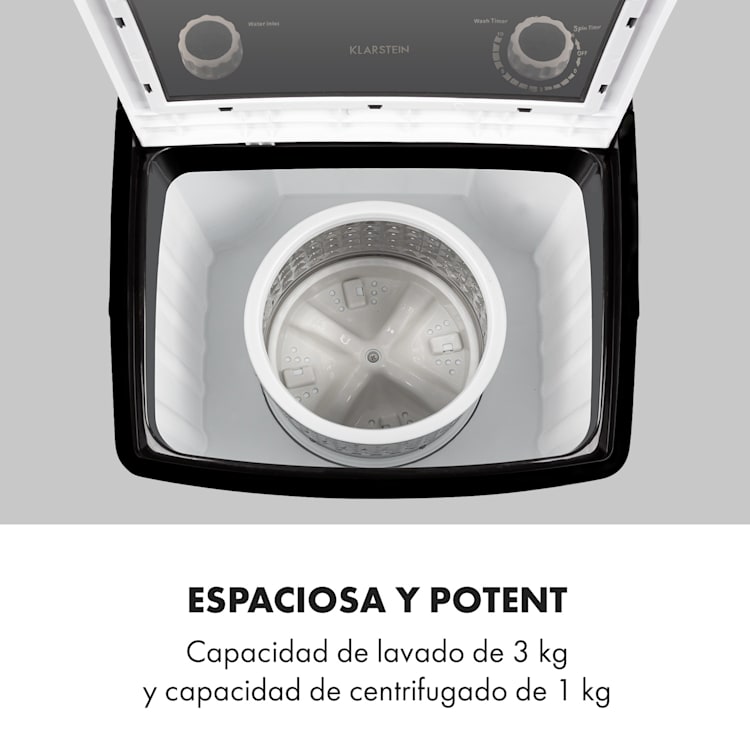 Bubble Boost lavatrice 260 W 3 kg timer 0-10 min. nero
