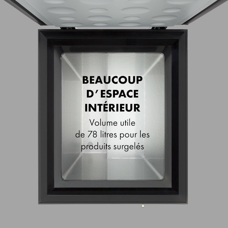 Iceblokk 80 Congélateur coffre pose libre 78 L Panier verrouillable 78 L | Noir