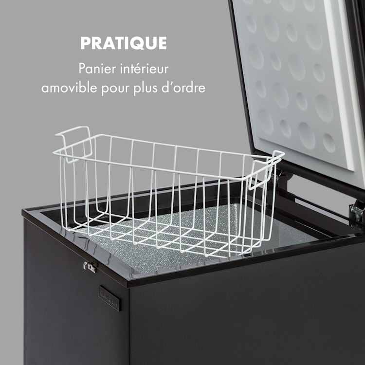 Iceblokk 80 Congélateur coffre pose libre 78 L Panier verrouillable 78 L | Noir
