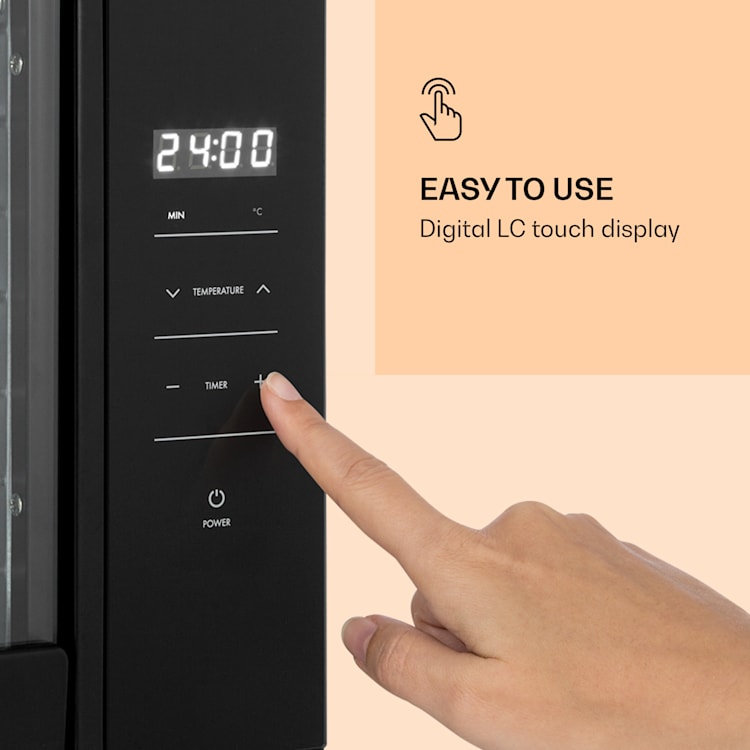 Mega Jerky, automatska sušilica, 650W, 35 – 80 °C, LCD zaslon osjetljiv na dodir, 8 polica, crna Crna
