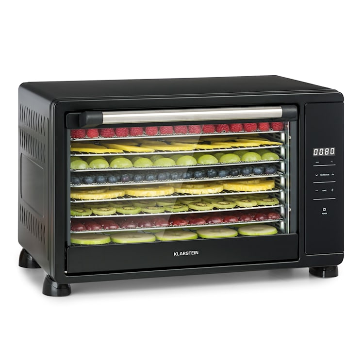 Mega Jerky, automatska sušilica, 650W, 35 – 80 °C, LCD zaslon osjetljiv na dodir, 8 polica, crna Crna