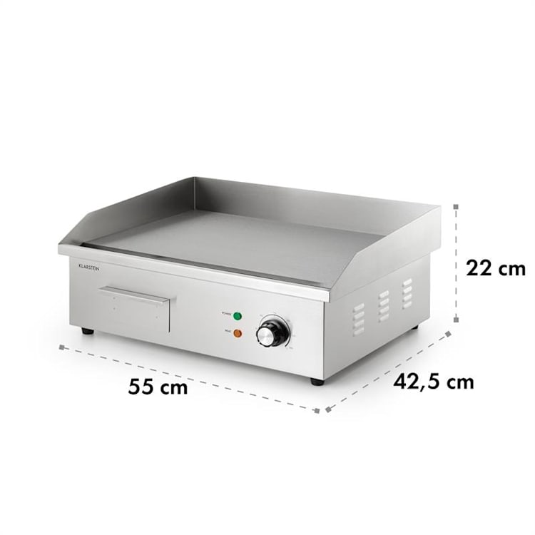 Grillmeile 3000G Elektrogrill 3000W Grillplatte 54,5x35cm glatt Glatte Grillfläche
